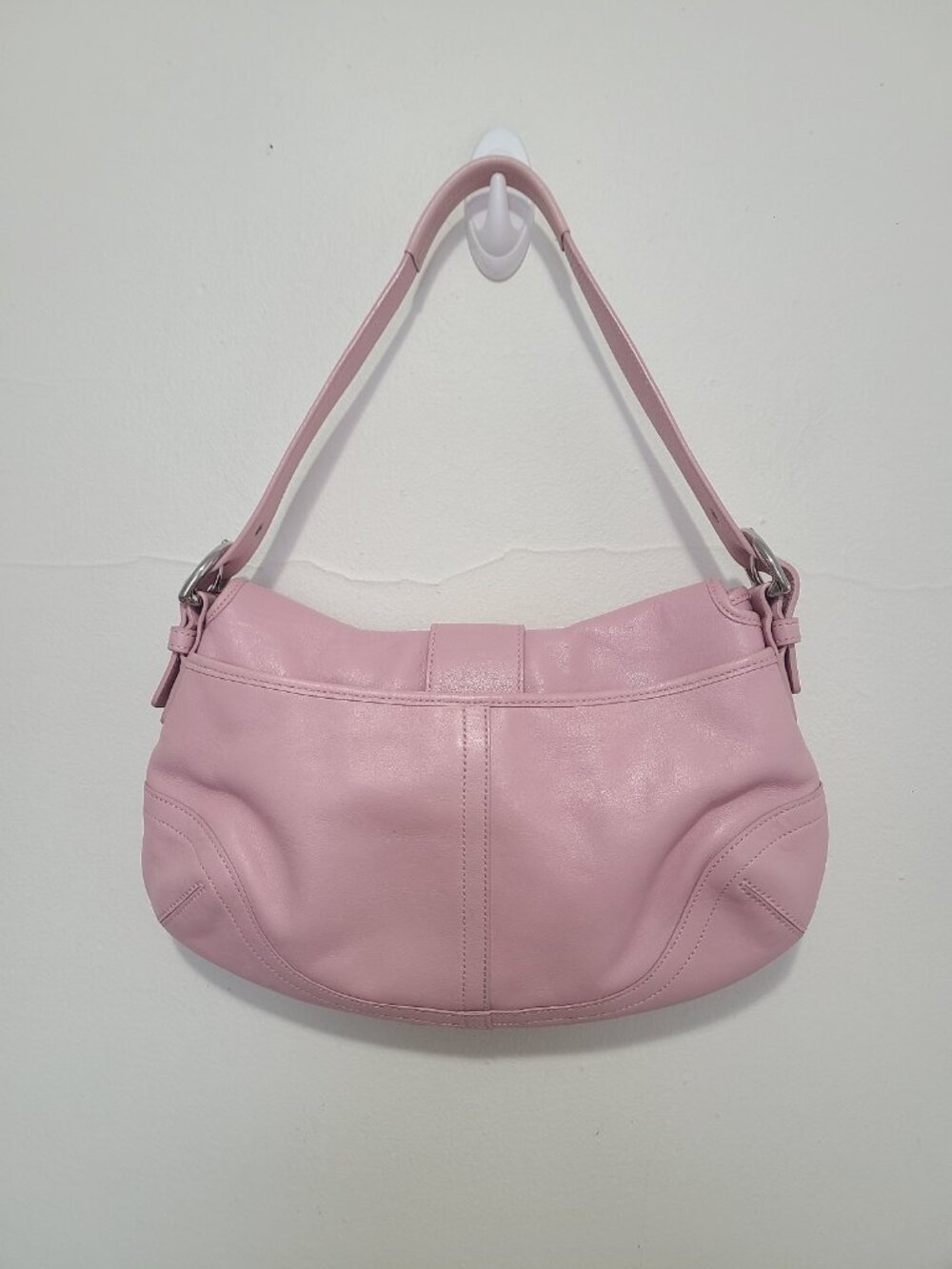 NEW Coach Soho 9248 Barbie Pink Leather Shoulder Bag Y2K Vintage Buckle - Picture 2 of 9
